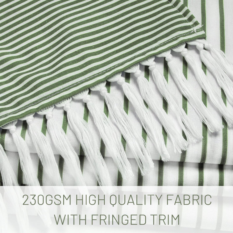 VANZAVANZU Rideau De Douche Boho Sans Crochets, Tissu Rayé En Polyester